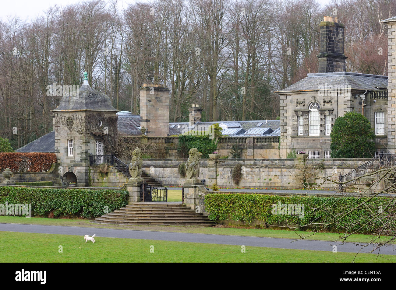 Pollok House edifici e walled garden a Glasgow, Scozia Foto Stock