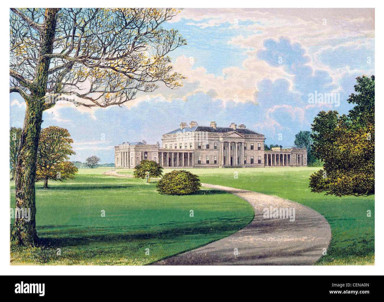 Castle Coole townland neo classica residenza georgiana Enniskillen County Fermanagh Irlanda del Nord tenuta boschiva Foto Stock