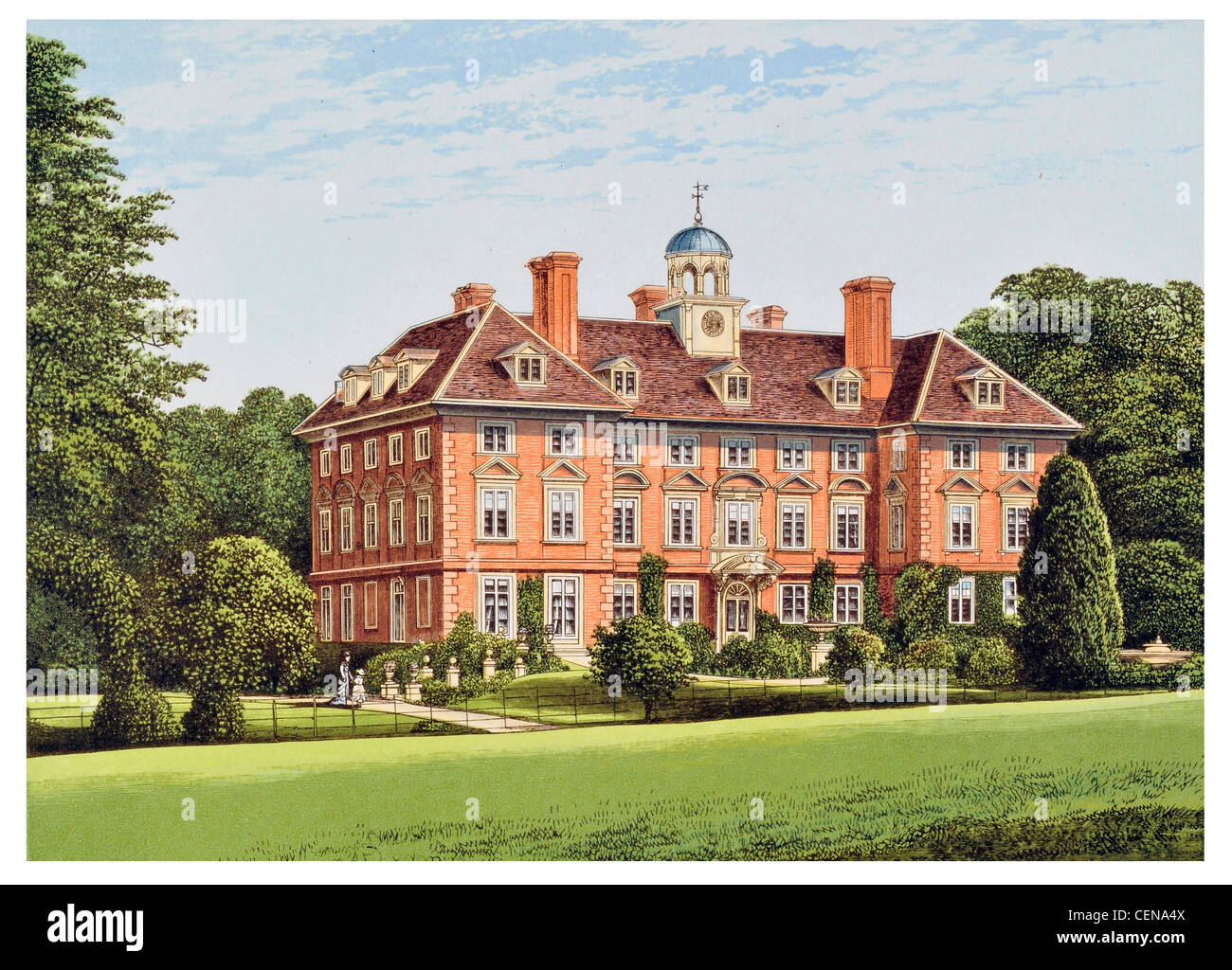 Casa Tyttenhanger xvii secolo paese mansion Hertfordshire Inghilterra REGNO UNITO grado che ho elencato la costruzione Park Foto Stock