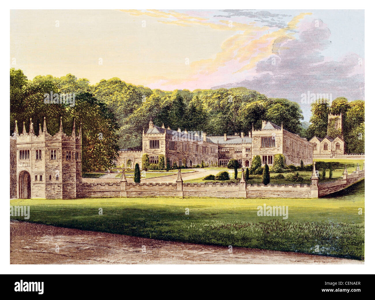 Lanhydrock House Cornwall Inghilterra Regno Unito Regno Unito estate mansion grado che ho elencato la costruzione gatehouse Foto Stock