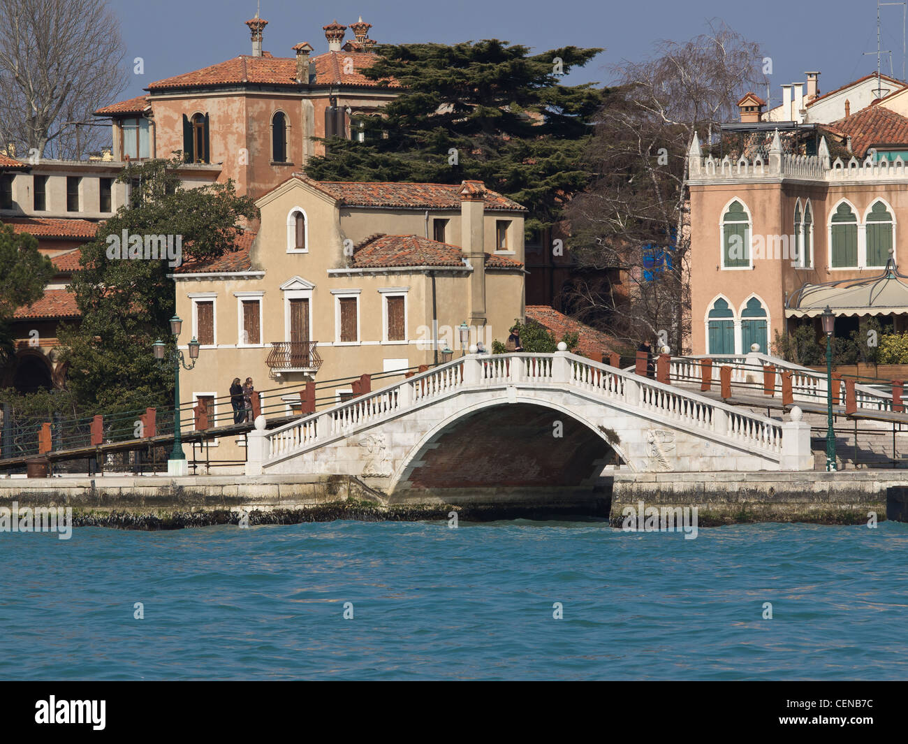 Ponte sul canale in Venezia Foto Stock