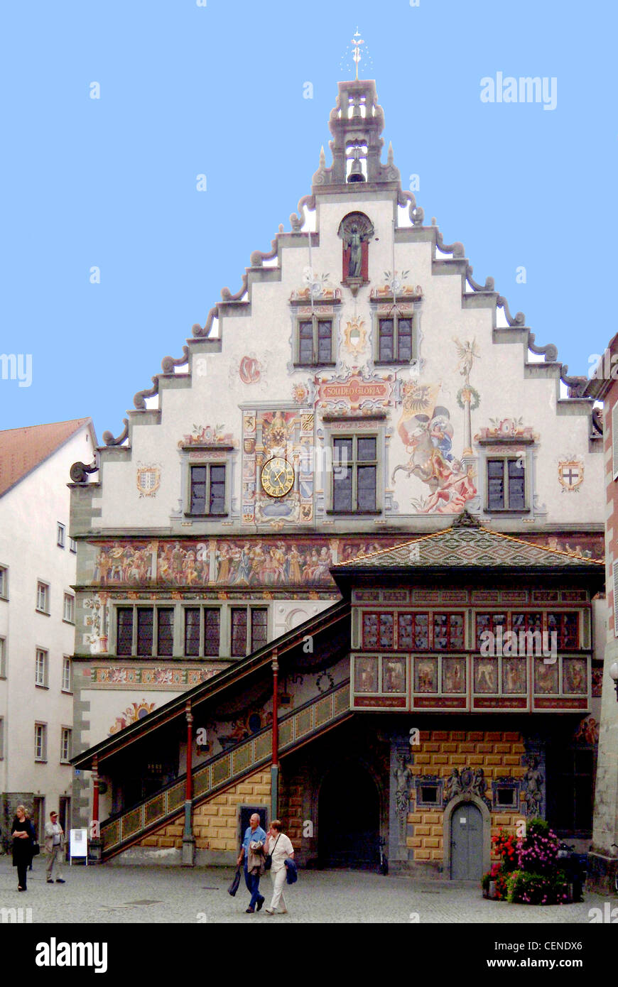 Il vecchio municipio di Lindau sul Lago di Costanza. Foto Stock