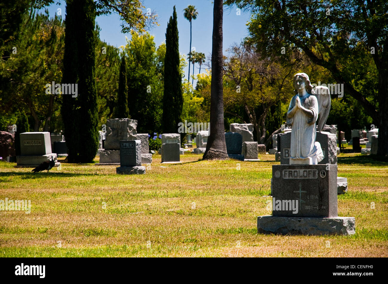 Hollywood Forever Cemetery, Hollywood, Los Angeles, California, Stati Uniti d'America Foto Stock