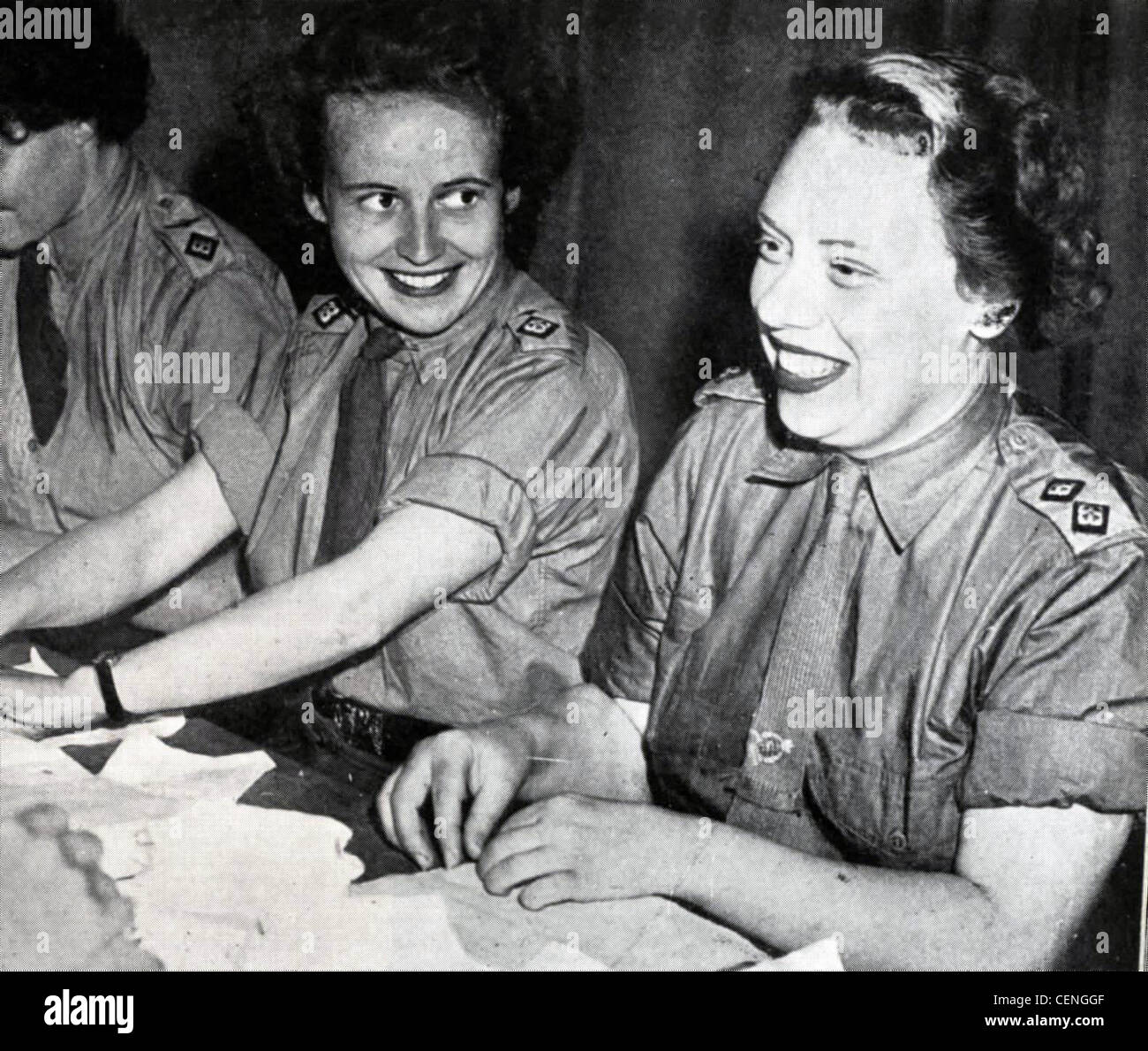 WW11. Canadese infermieri militari a riposo Foto Stock