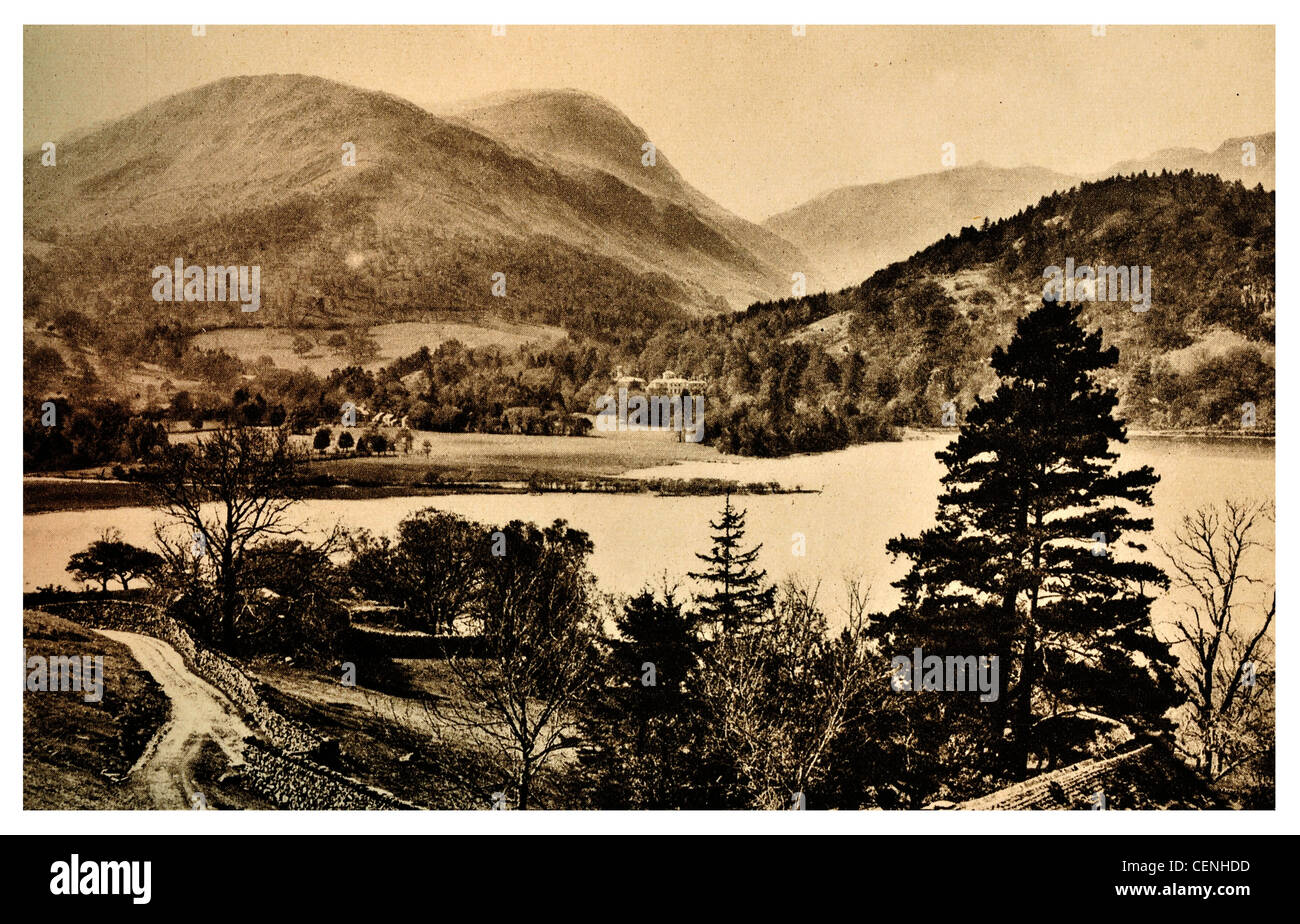 La testa di Ullswater lago Lake District inglese Cumbria Inghilterra UK Wainwright Foto Stock