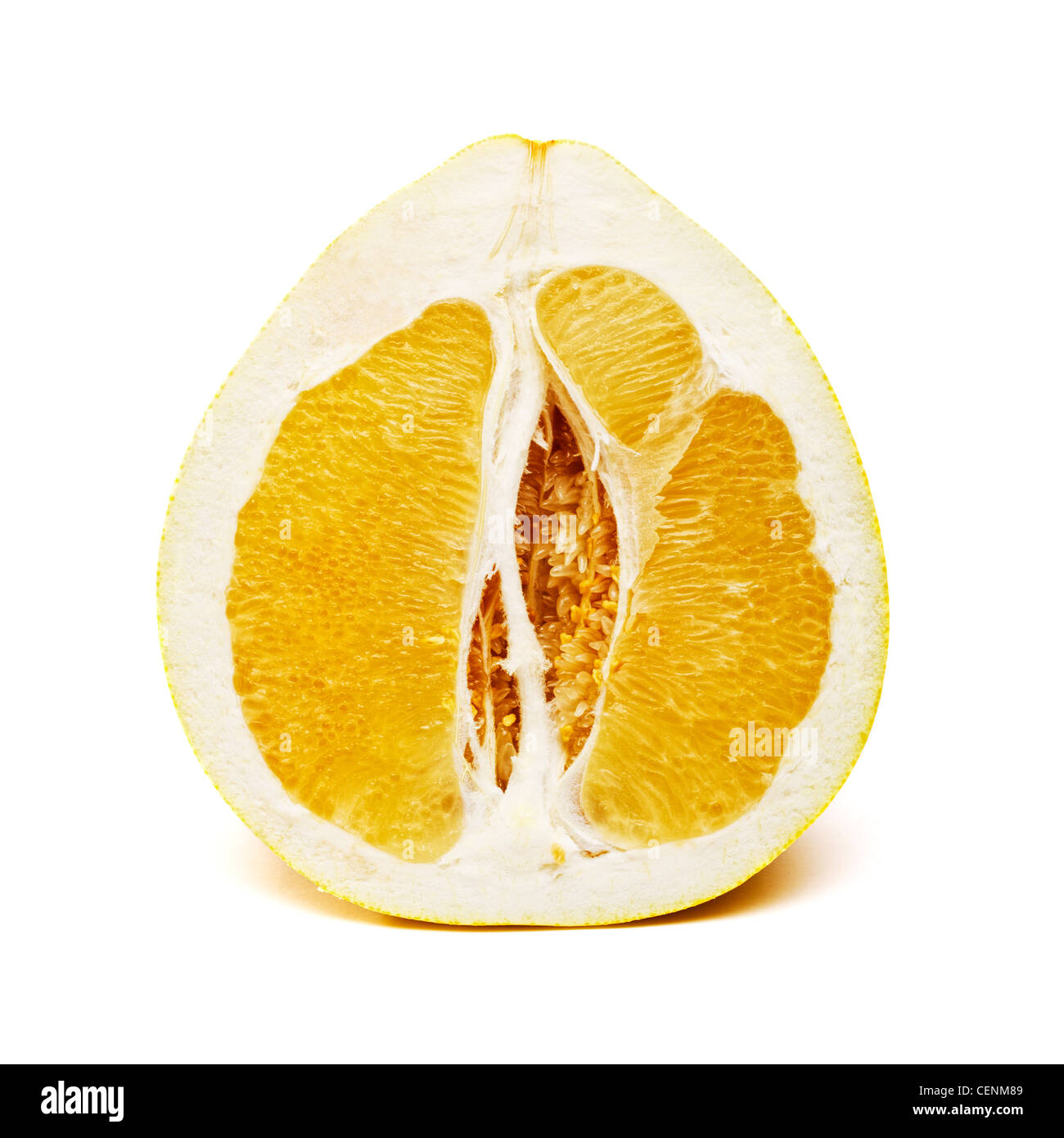 Pomelo cinesi tagliati a metà Foto Stock