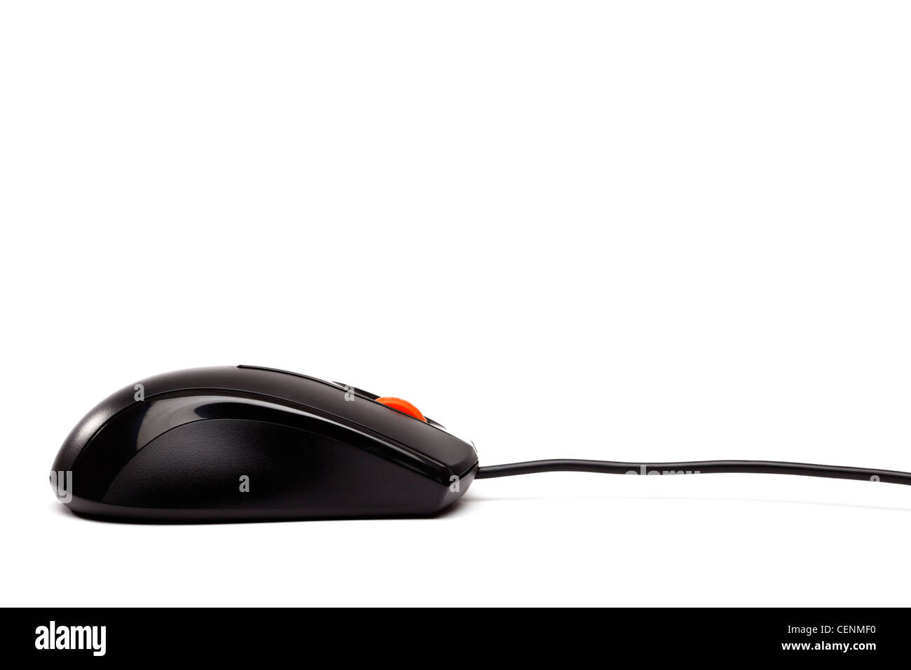 Primo piano del mouse del computer isolato Foto Stock