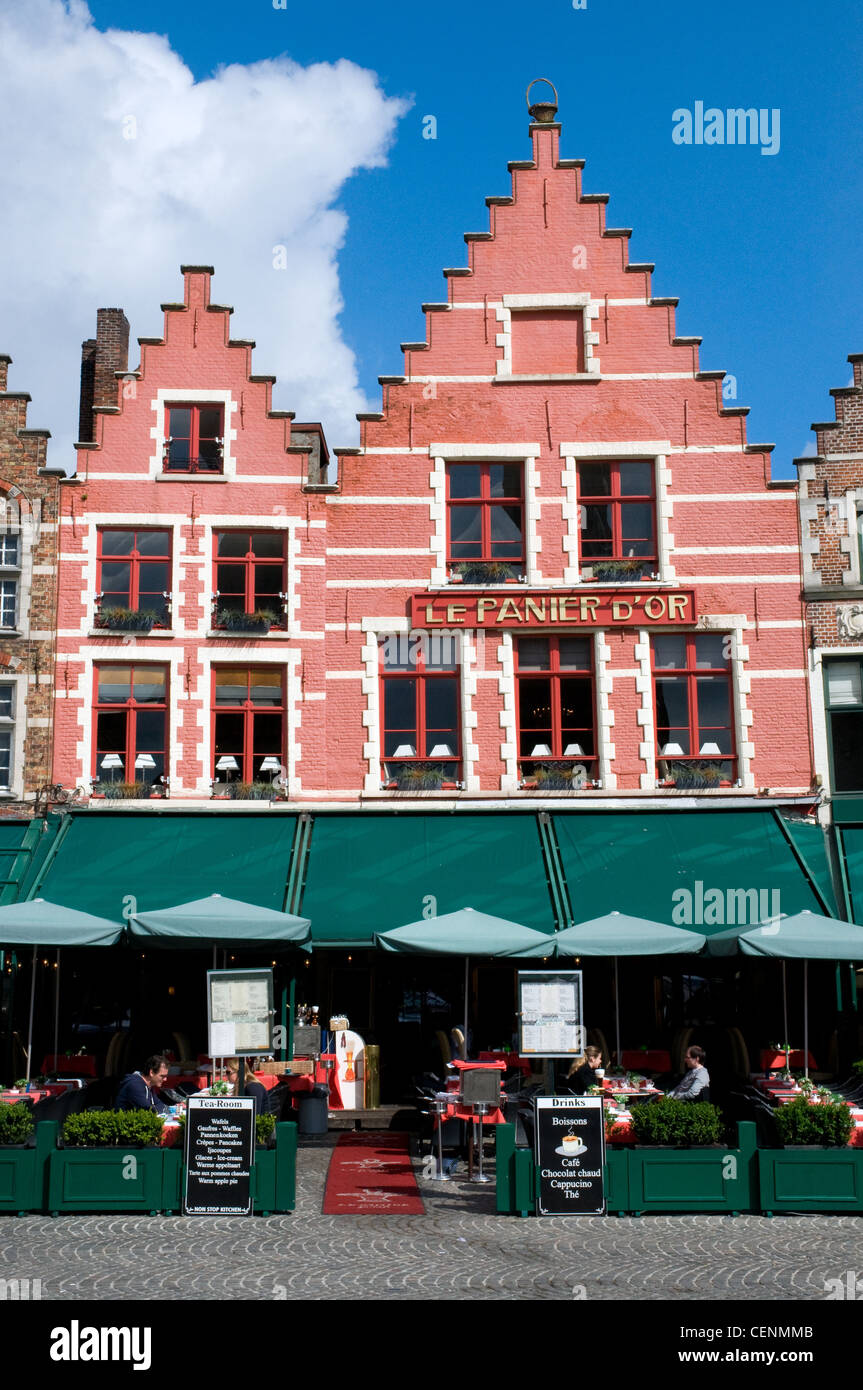 Le Panier d'or ristorante,markt square,bruges,brugge,Belgio Foto Stock
