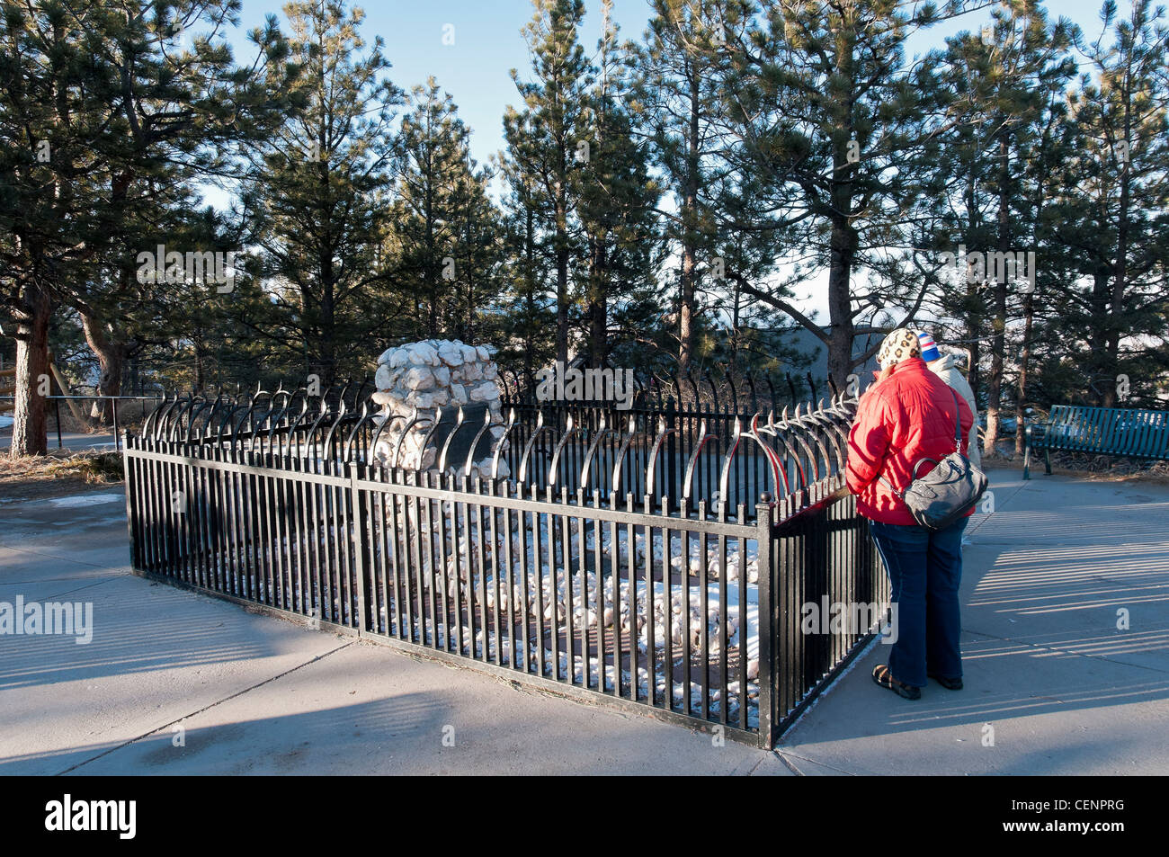Luogo di sepoltura, museo di Buffalo Bill e grave, Golden, Colorado. Foto Stock