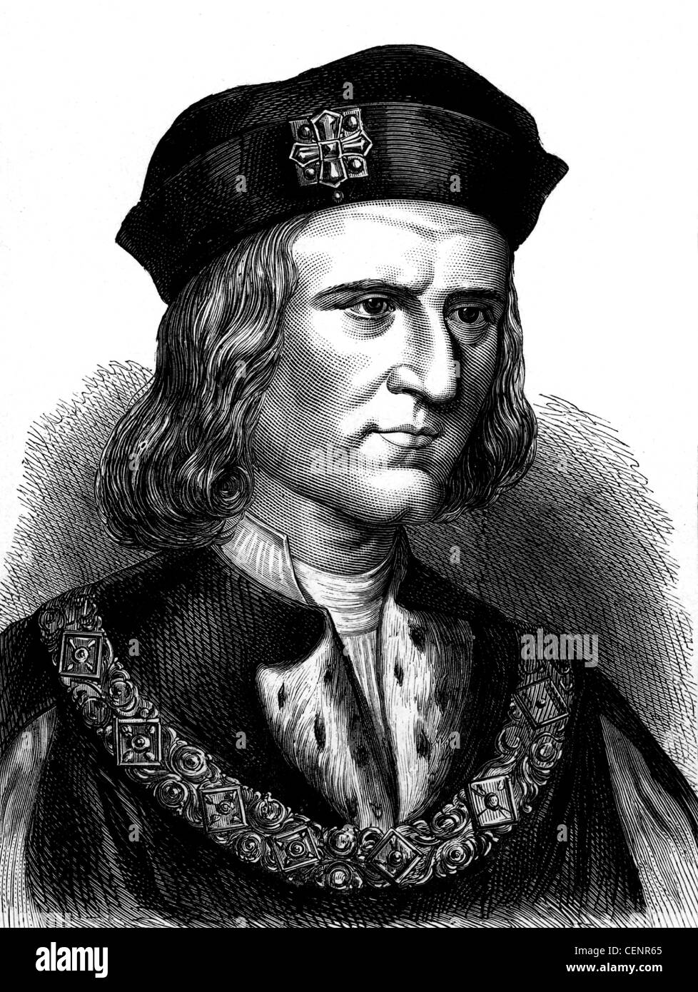 Richard III (1452-85) re d'Inghilterra dal 1483 incisione su legno fine del secolo XIX - Londra Foto Stock