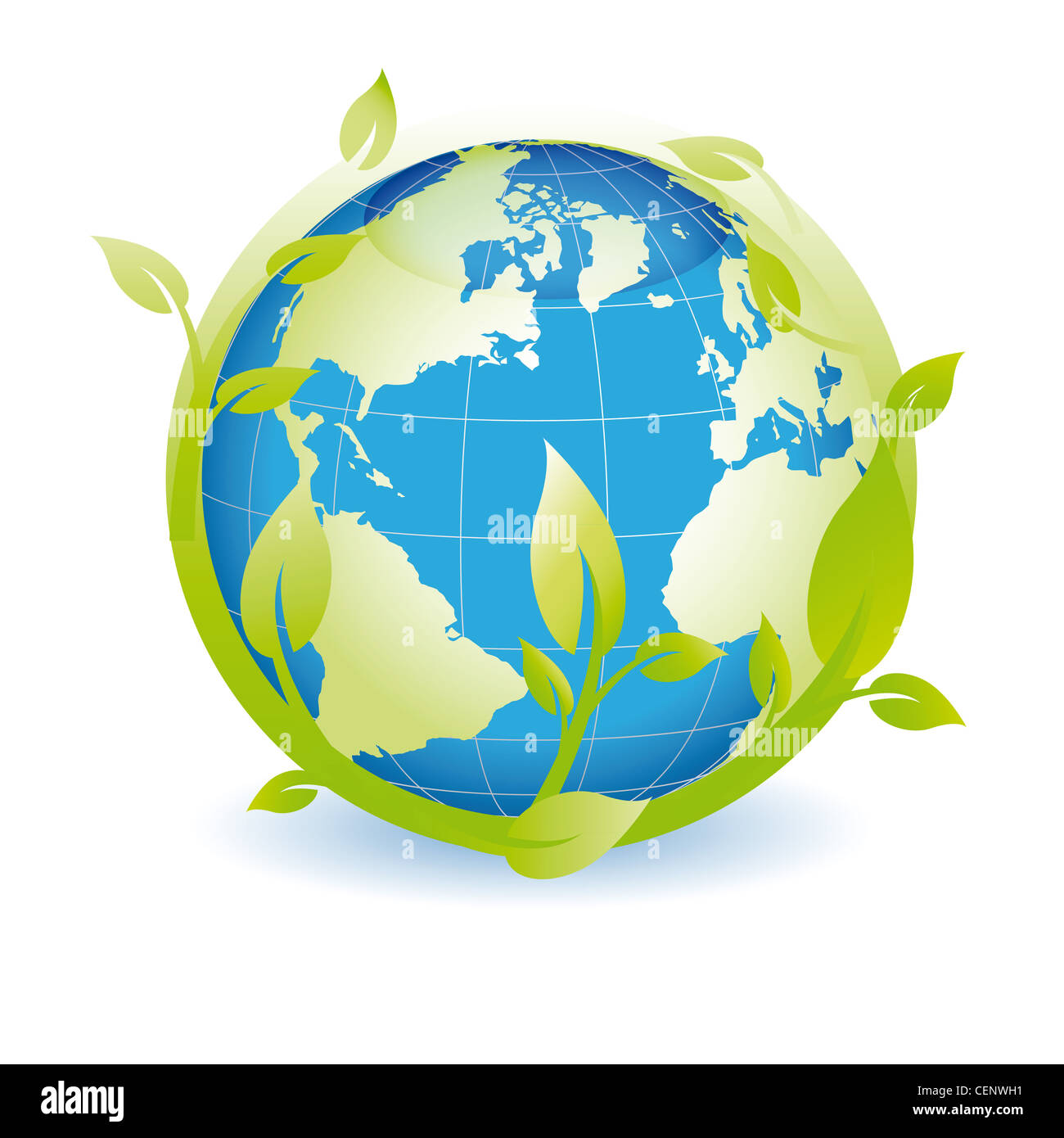 Green Globe è possibile utilizzare sul giorno di terra Foto Stock