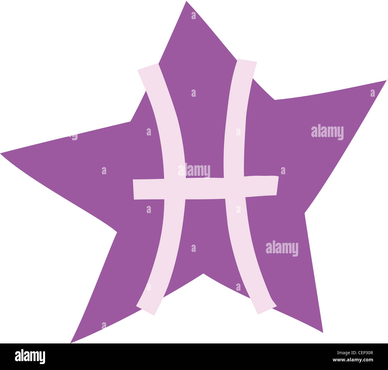 Illustrato horoscopesPisces Foto Stock