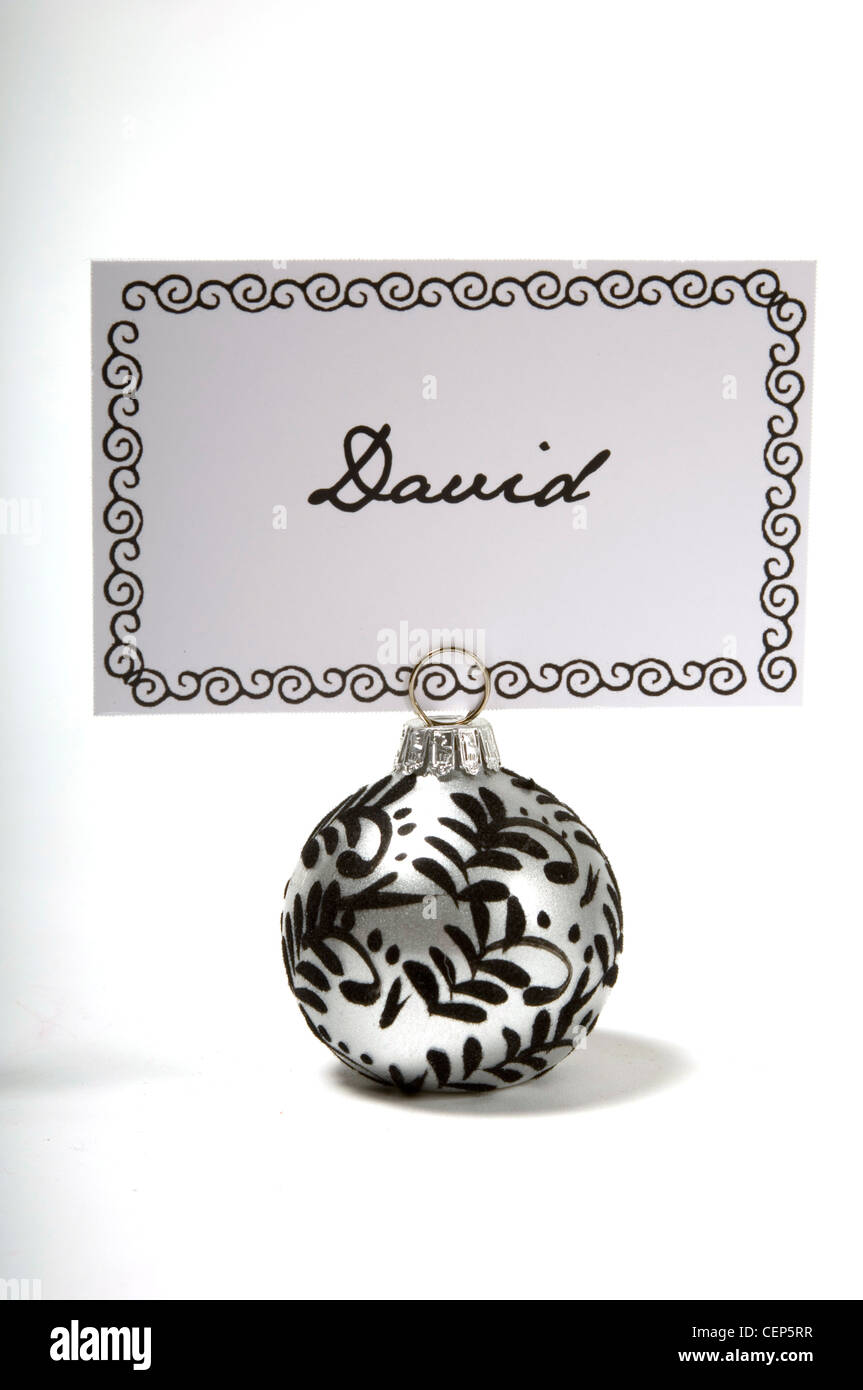Ninnolo Nome titolare carta Foto Stock