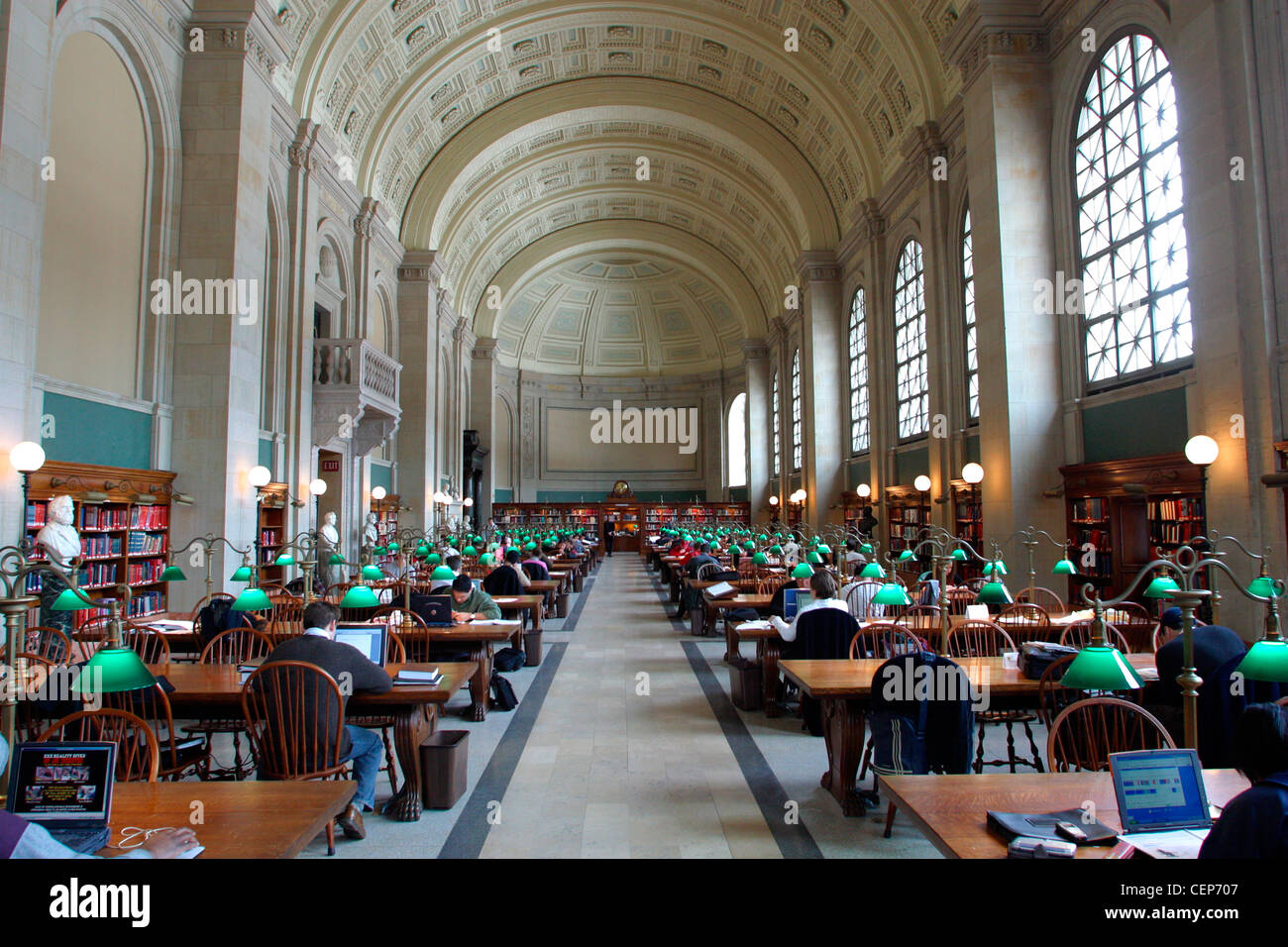 Bates Hall presso il Boston Public Library Boston MA Foto Stock