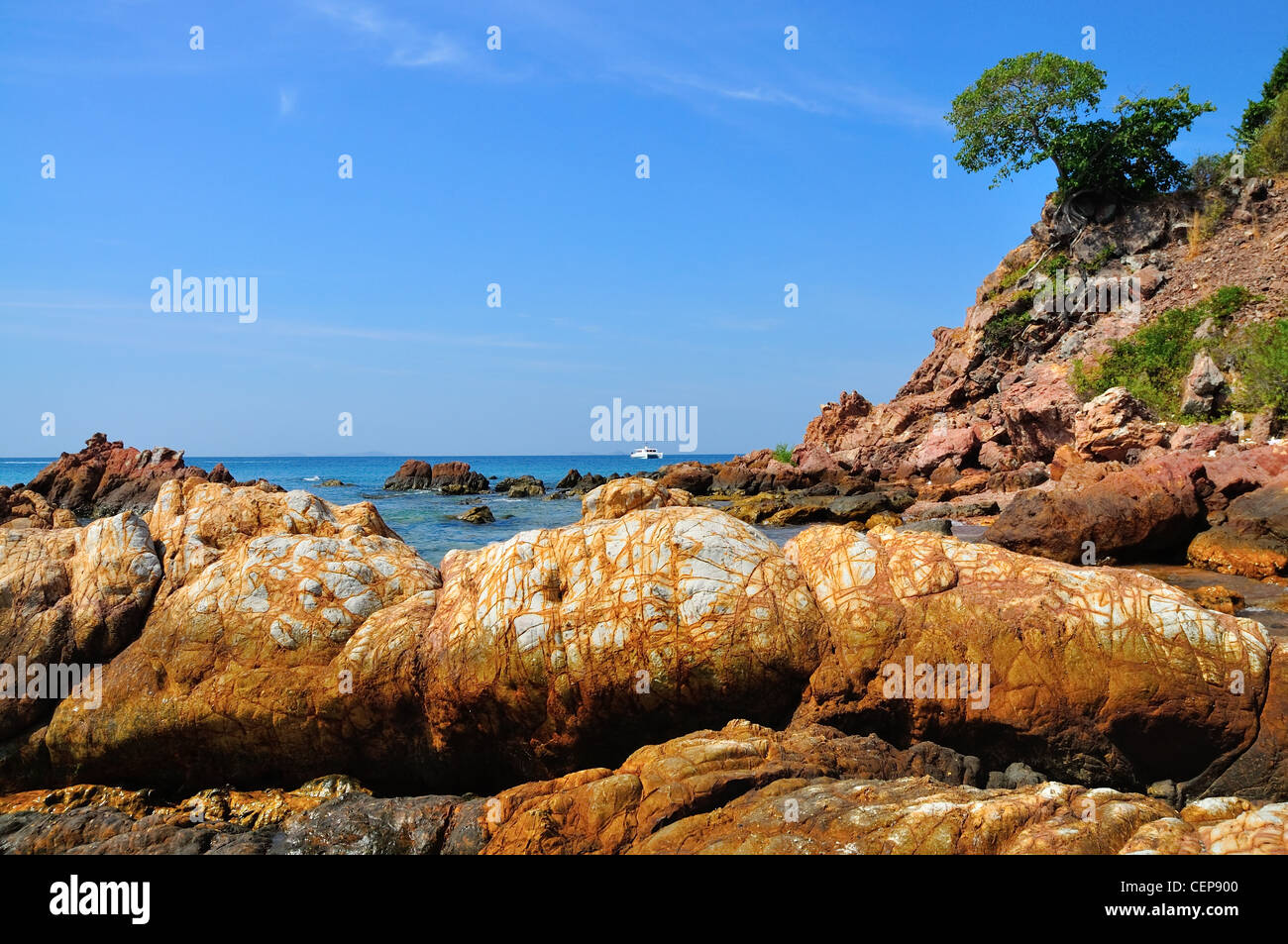 Scena di Koh Lan, Pattaya, Thailandia Foto Stock