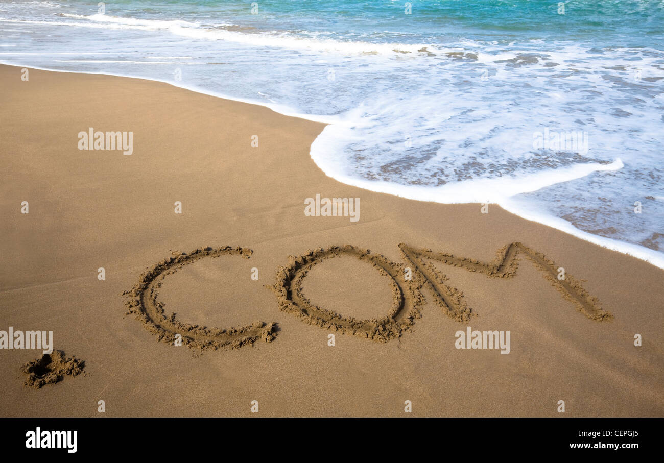 Internet corporation e oceano onda con bolla Foto Stock