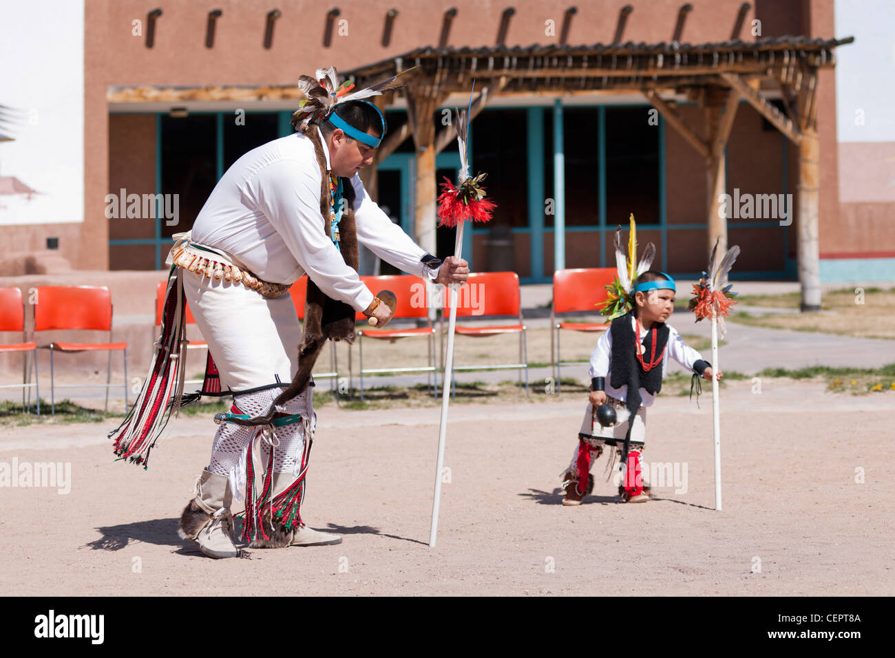 Pueblo danza indiana Albuquerque Foto Stock