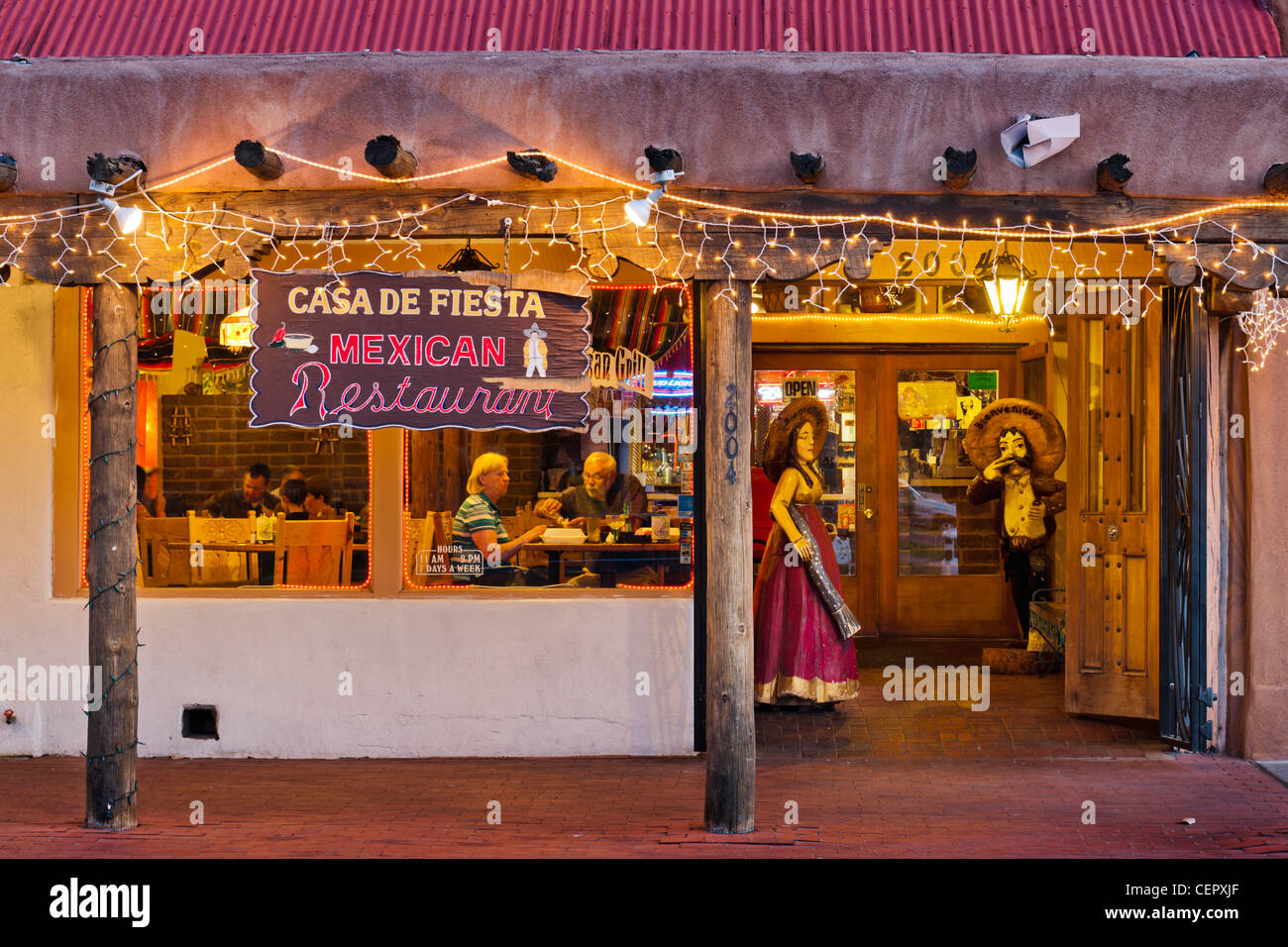 Ristorante messicano, Old Town Albuquerque Foto Stock