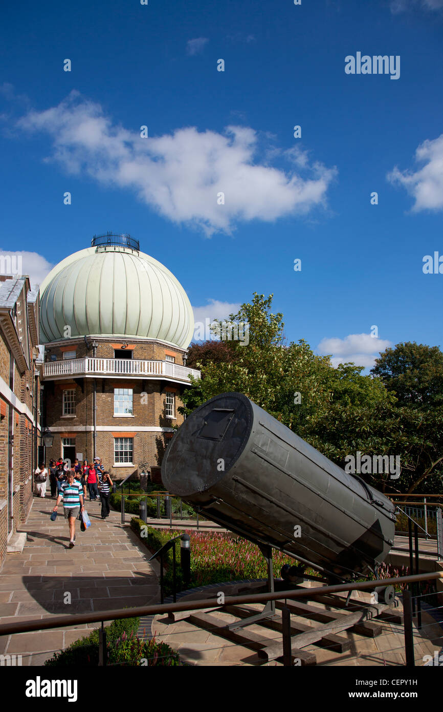 I rimanenti dieci piedi di William Herschel 40-piede telescopio, noto anche come il grande telescopio Forty-Foot, nel Royal Observ Foto Stock