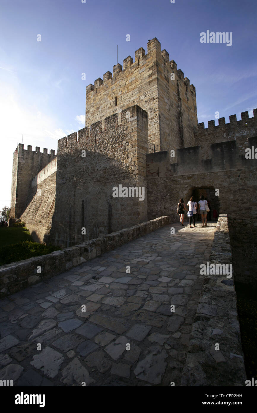 São Jorge Castello, Castelo de São Jorge, Lisbona, Portogallo Foto Stock