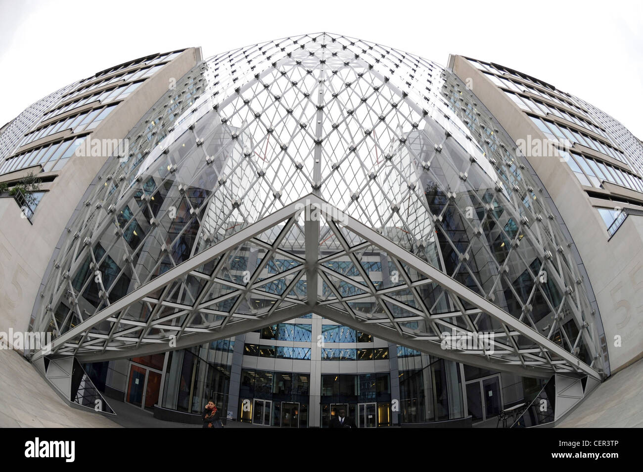 L'ingresso 55 Baker Street, un punto di riferimento per lo sviluppo di applicazioni office sul sito dell'ex capo ufficio di marchi e Spencer. Foto Stock