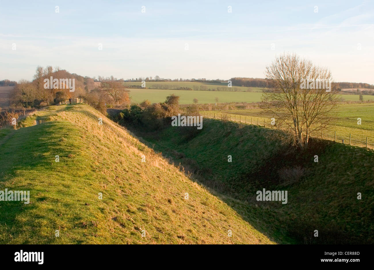 Devils Dyke o diavoli fossato, un anglo-Saxon terrapieno. Foto Stock