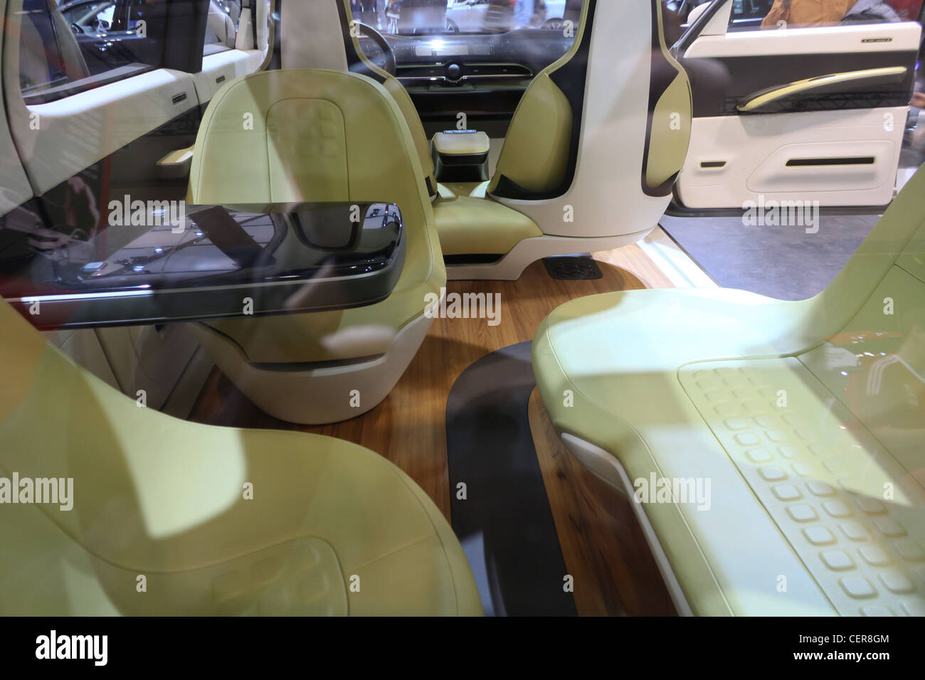 Il futuristico concept car sedili interni Foto Stock