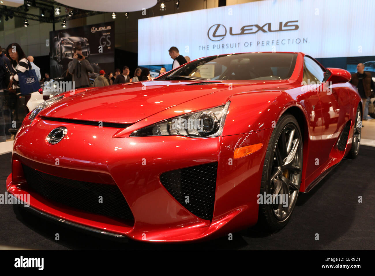 Rosso sport concept car lexus lfa Foto Stock