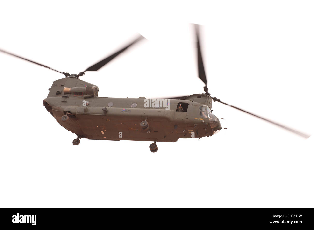 RAF elicotteri Chinook sulle manovre nel deserto marocchino, corsi di formazione per la distribuzione in Afghanistan. Foto Stock
