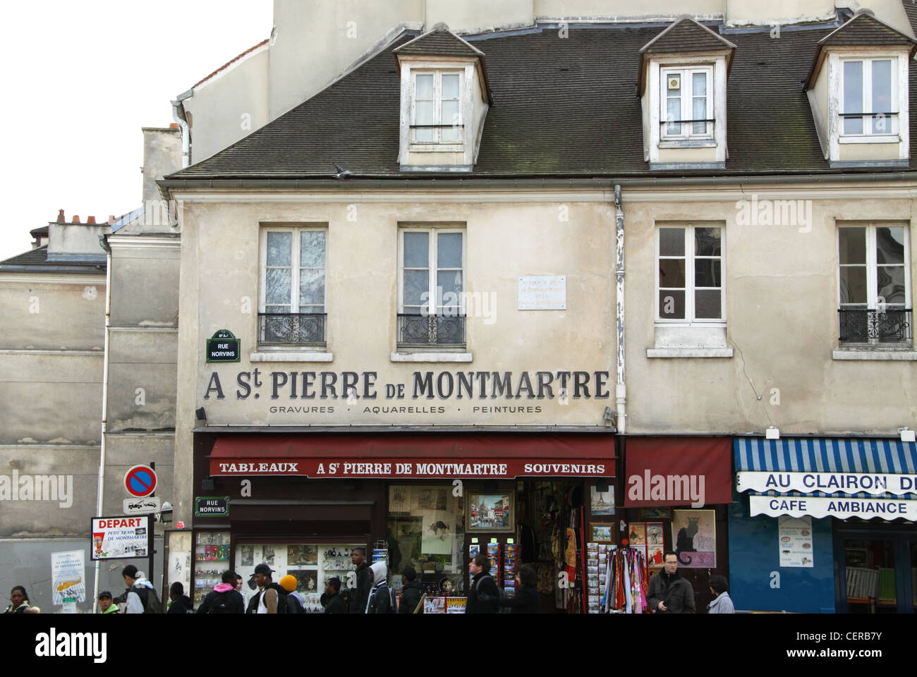 Negozio di souvenir, Norvins Street, Montmartre, Parigi, Francia Foto Stock