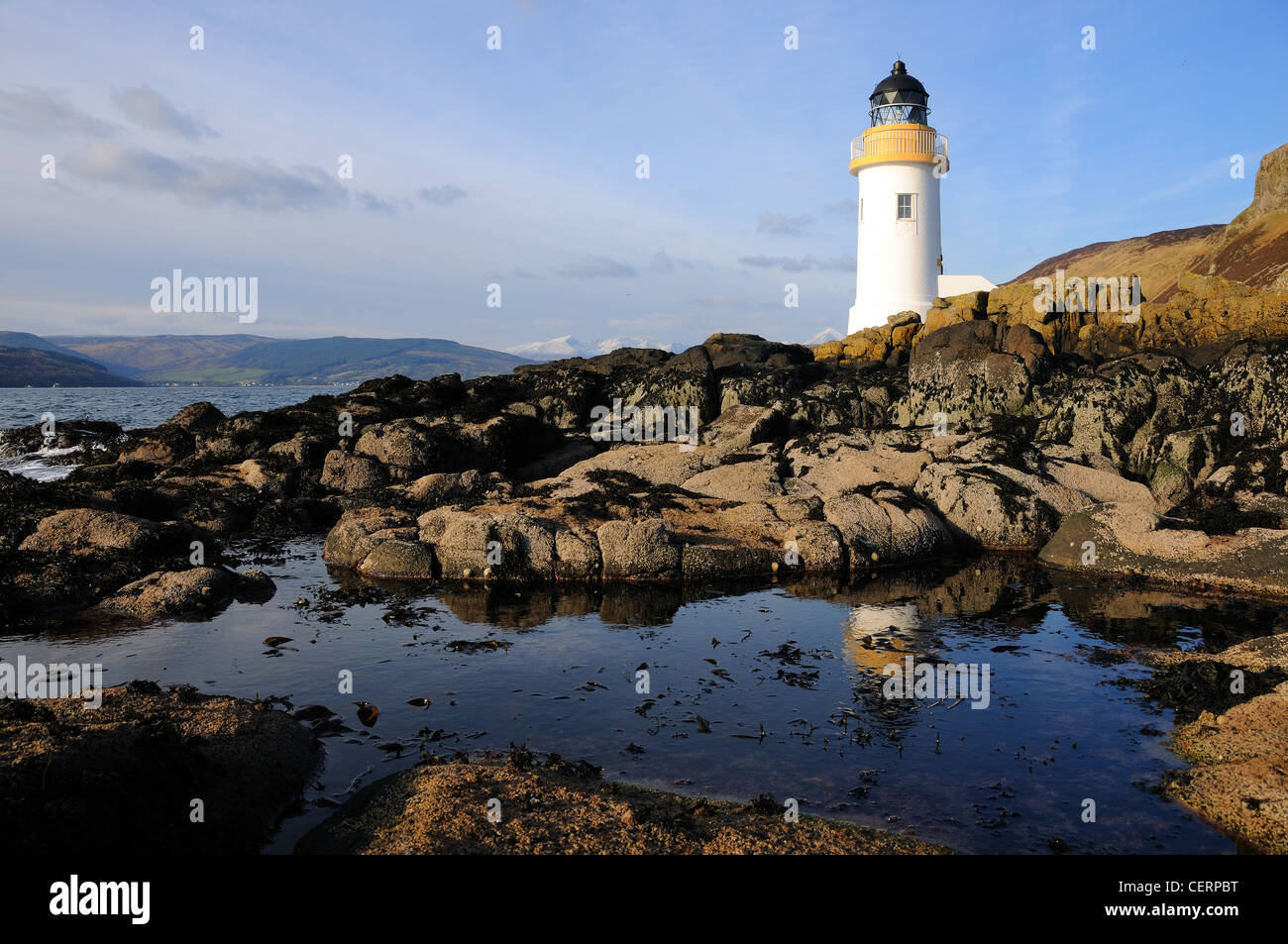 A Isola Santa (interno faro), Arran, Scozia Foto Stock