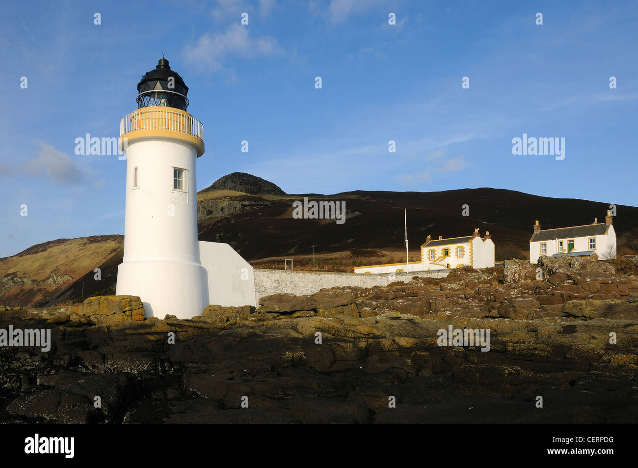 A Isola Santa (interno faro), Arran, Scozia Foto Stock