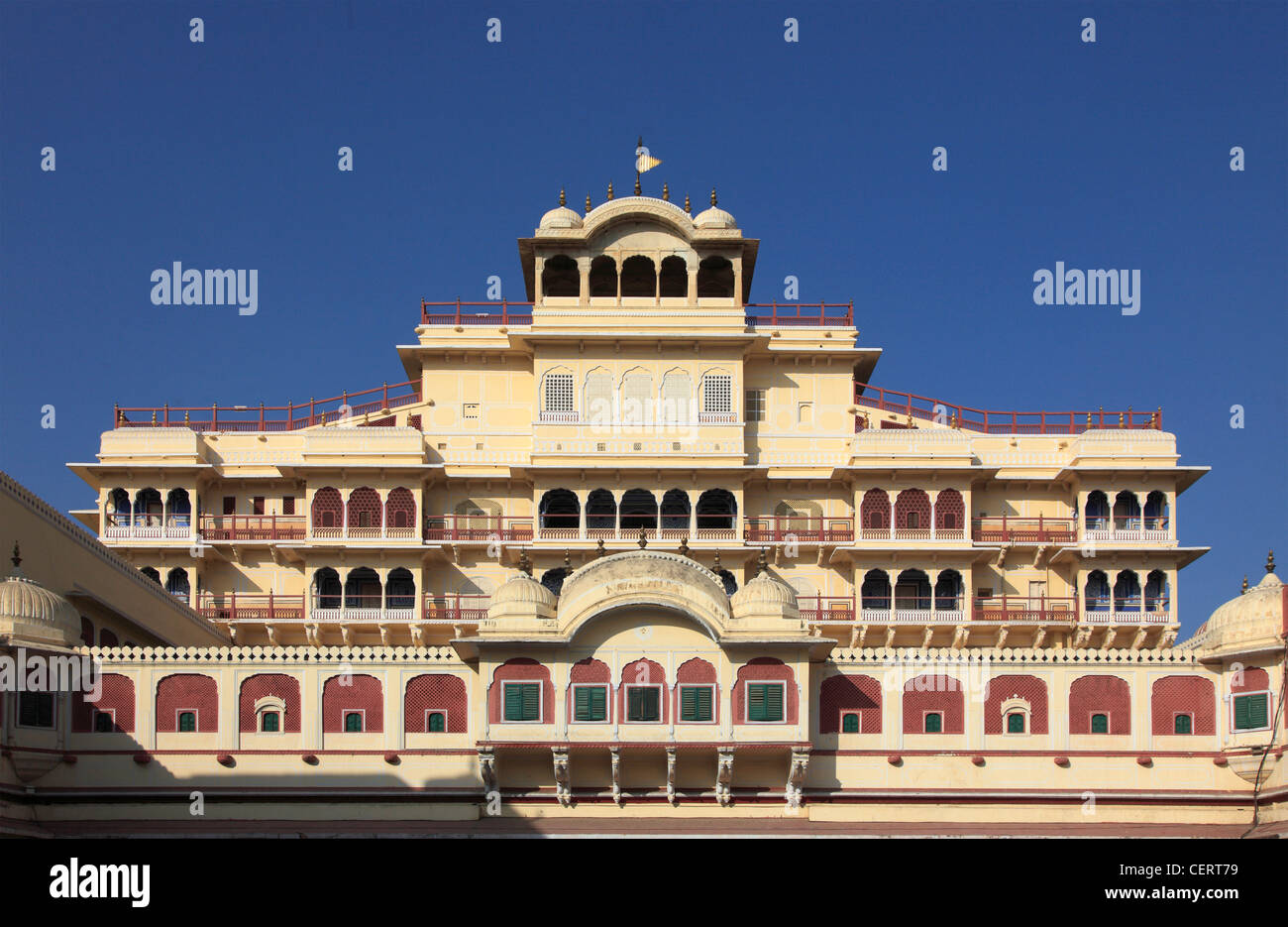 India Rajasthan, Jaipur, Palazzo di Città, Chandra Mahal, palazzo privato, Foto Stock