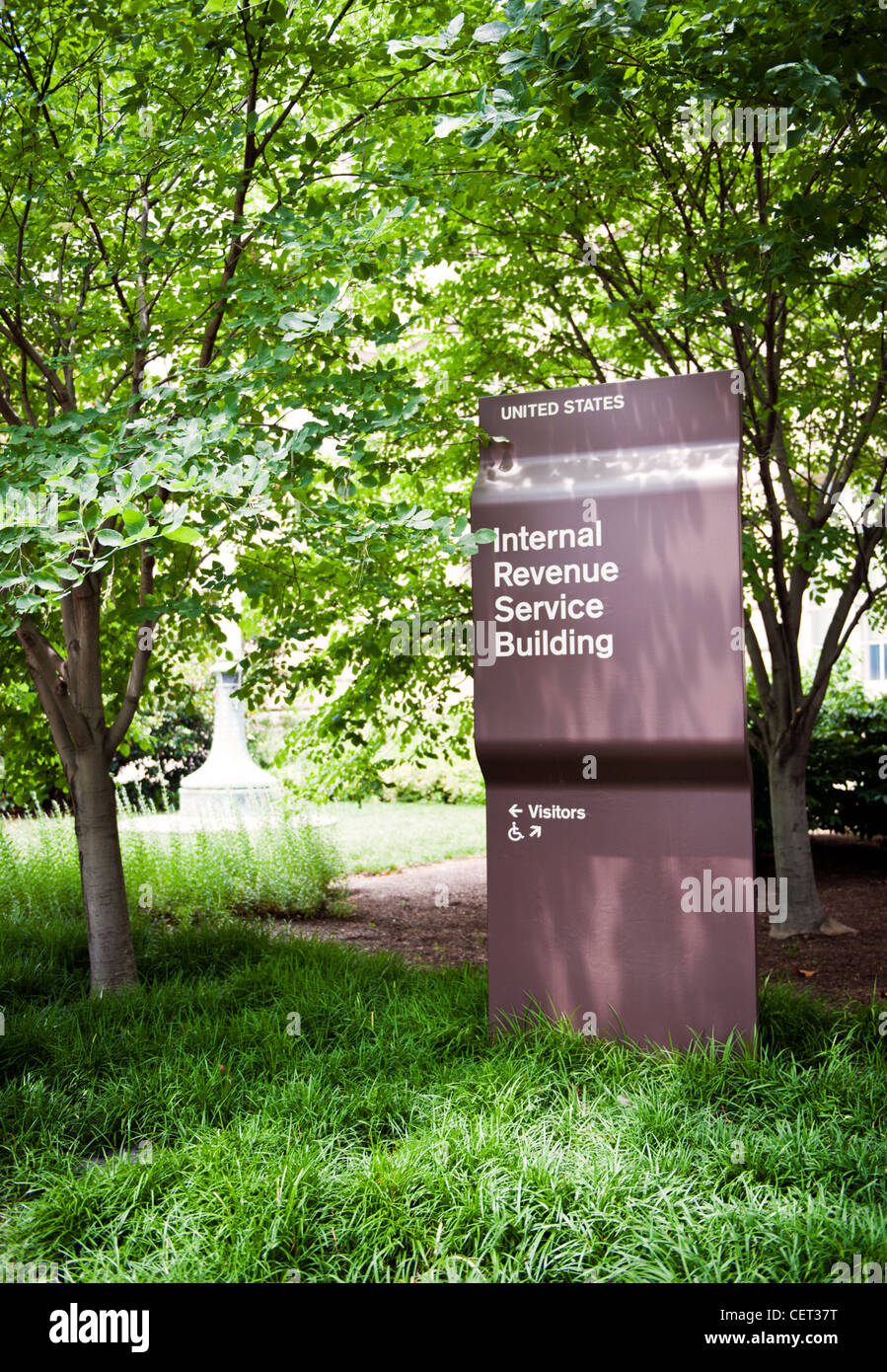 Un segno per l'Internal Revenue Service IRS in Washington D.C. Foto Stock