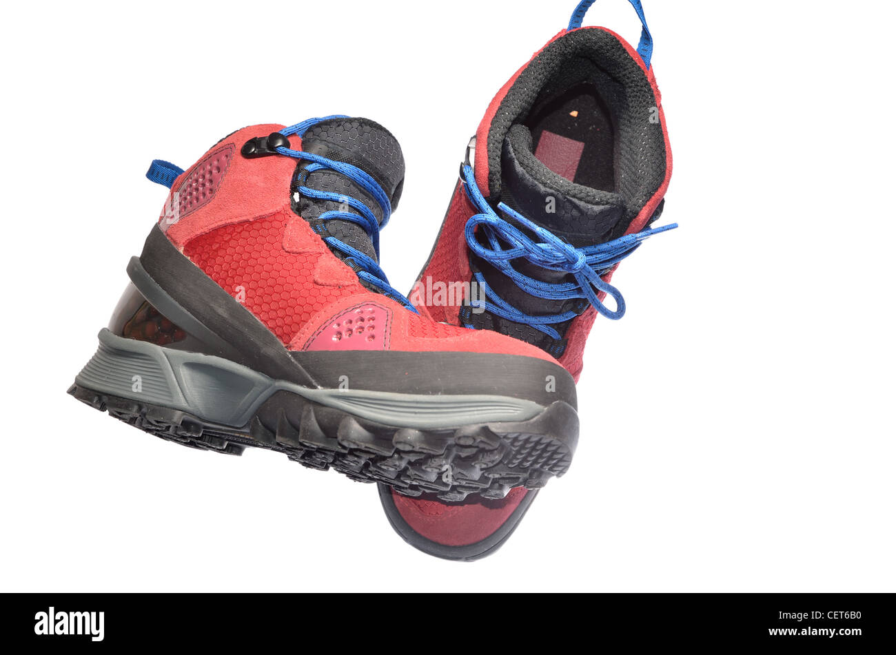 Nuova red escursionismo scarpa isolato Foto Stock