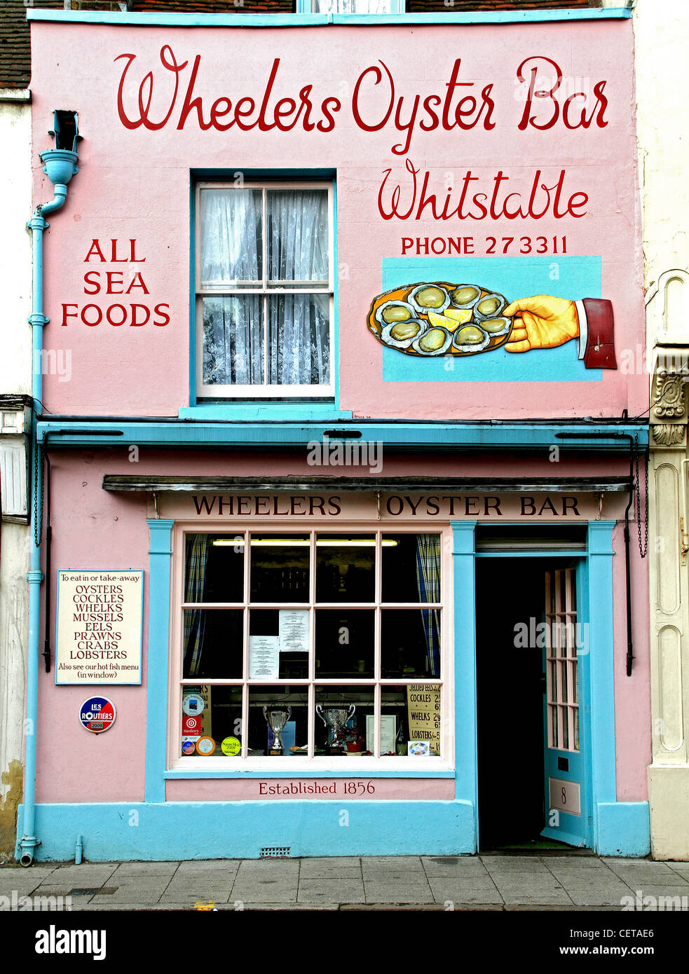 Wheelers Oyster Bar, famosa in tutto il mondo per i suoi piatti di pesce. Foto Stock