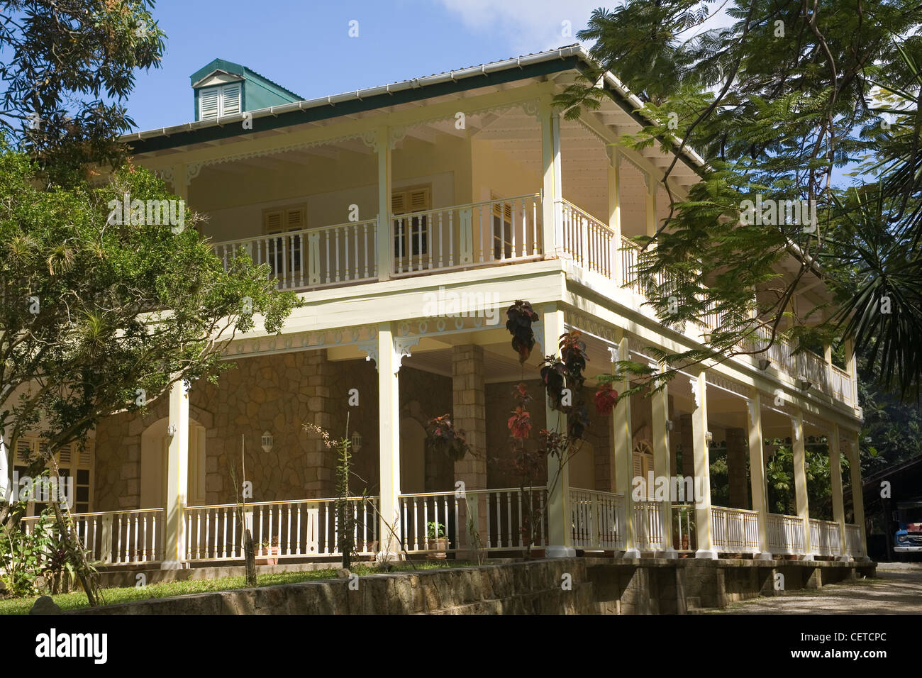 Caraibi St.Lucia, Morne Coubaril, Plantation House Foto Stock