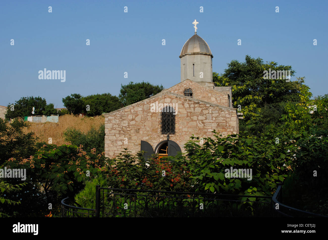 L'Ucraina. Repubblica autonoma di Crimea. Teodosia. San Giovanni Battista chiesa armena. Il XIV secolo. Esterno. Foto Stock