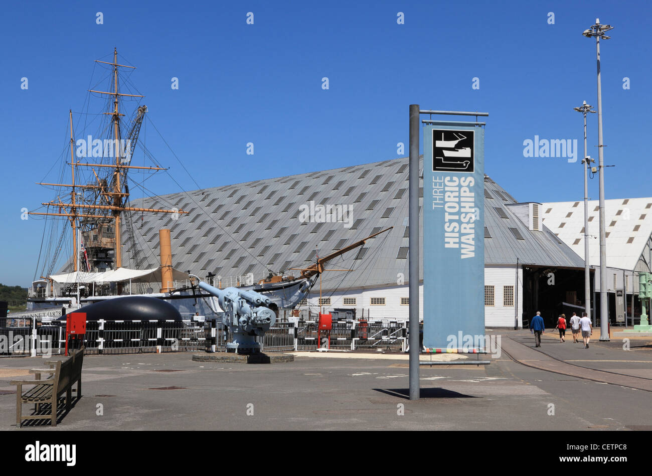 L'Historic Dockyard, Chatham, Kent, dove i visitatori possono ripercorrere la storia della Royal Navy Foto Stock