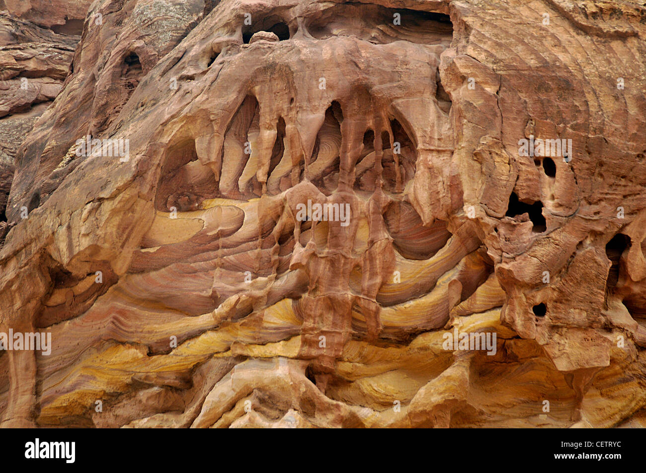 Colorate di roccia arenaria formazione. Foto Stock