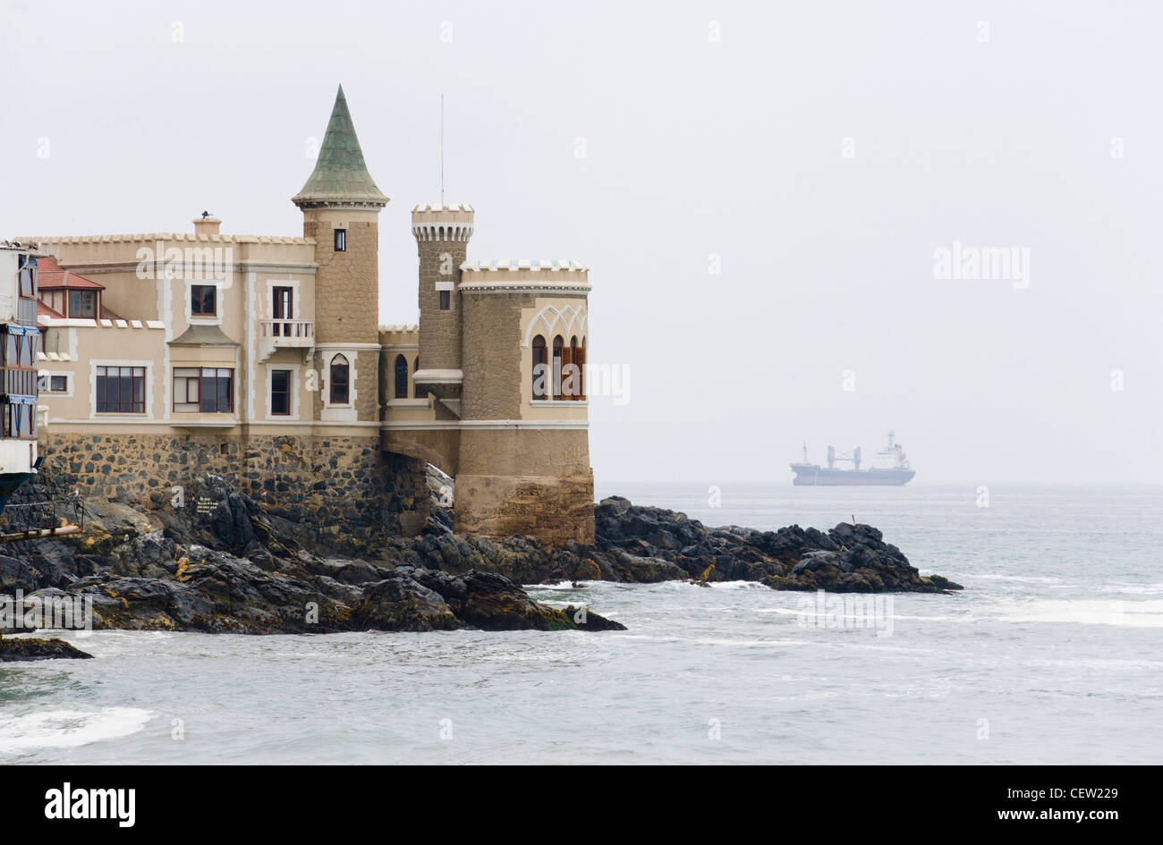 Viña del Mar, Cile. Sud America. Wulff Castel (Castillo Wulff, museo e unità del patrimonio del Comune di Viña del Mar). Foto Stock