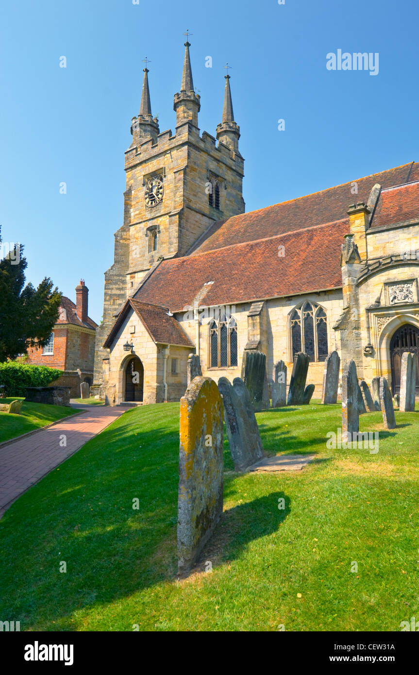 San Giovanni Battista, nel villaggio rurale di Penshurst, Kent, Regno Unito Foto Stock