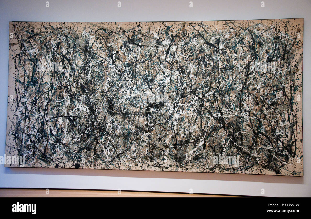 1A da Jackson Polock presso il Museo di Arte Moderna (MOMA di New York City, Stati Uniti d'America Foto Stock