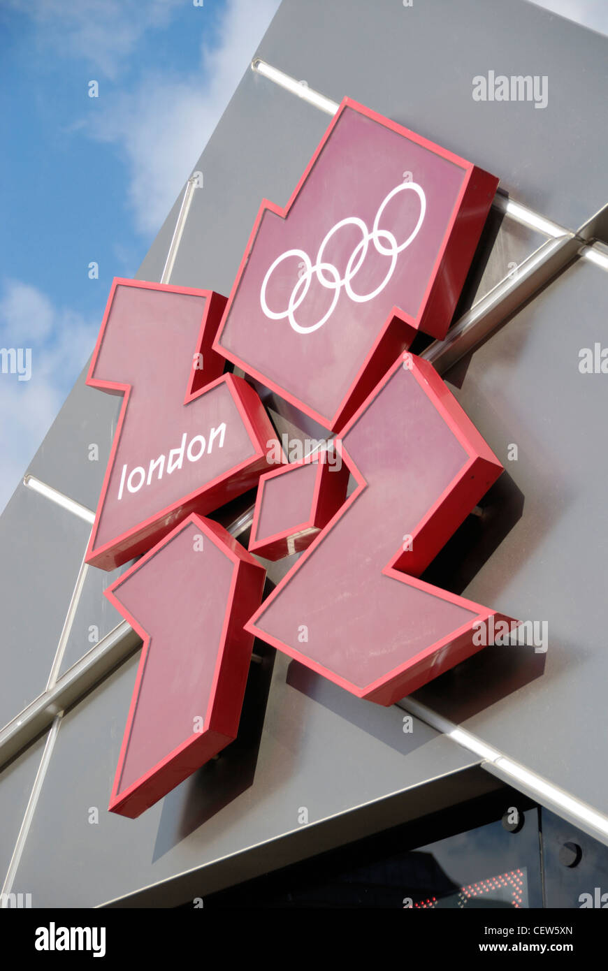 Olimpiadi di Londra 2012 logo, Trafalgar Square, Londra, Inghilterra Foto Stock