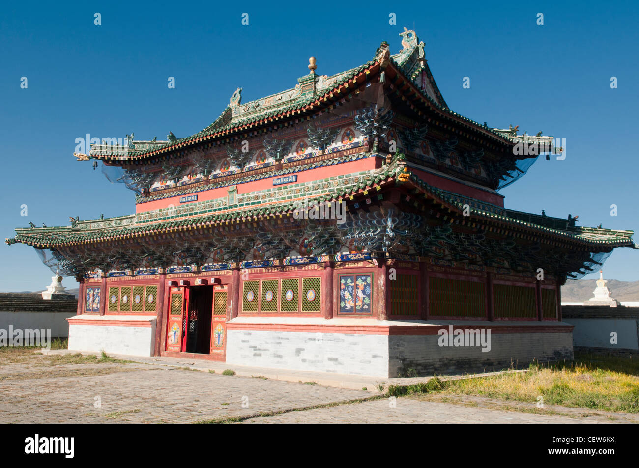 Tempio di Erdene Zuu monastero in Mongolia centrale Foto Stock