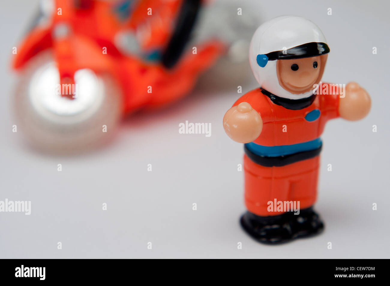 Toy moto rider. Foto Stock