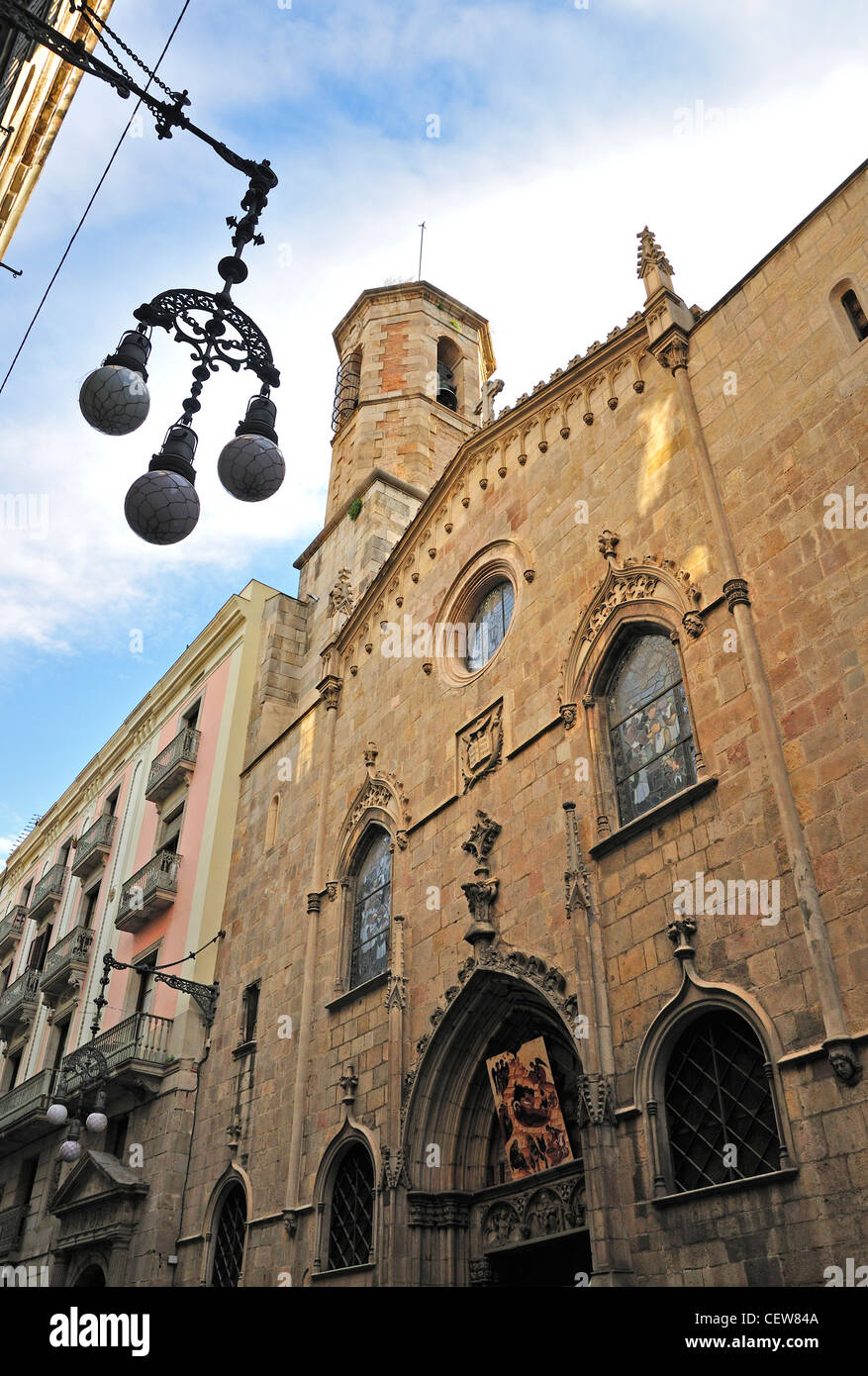 Barcellona, Spagna. Chiesa di St Jaume / Esglesia de Sant Jaume in Carrer de Ferran. Foto Stock