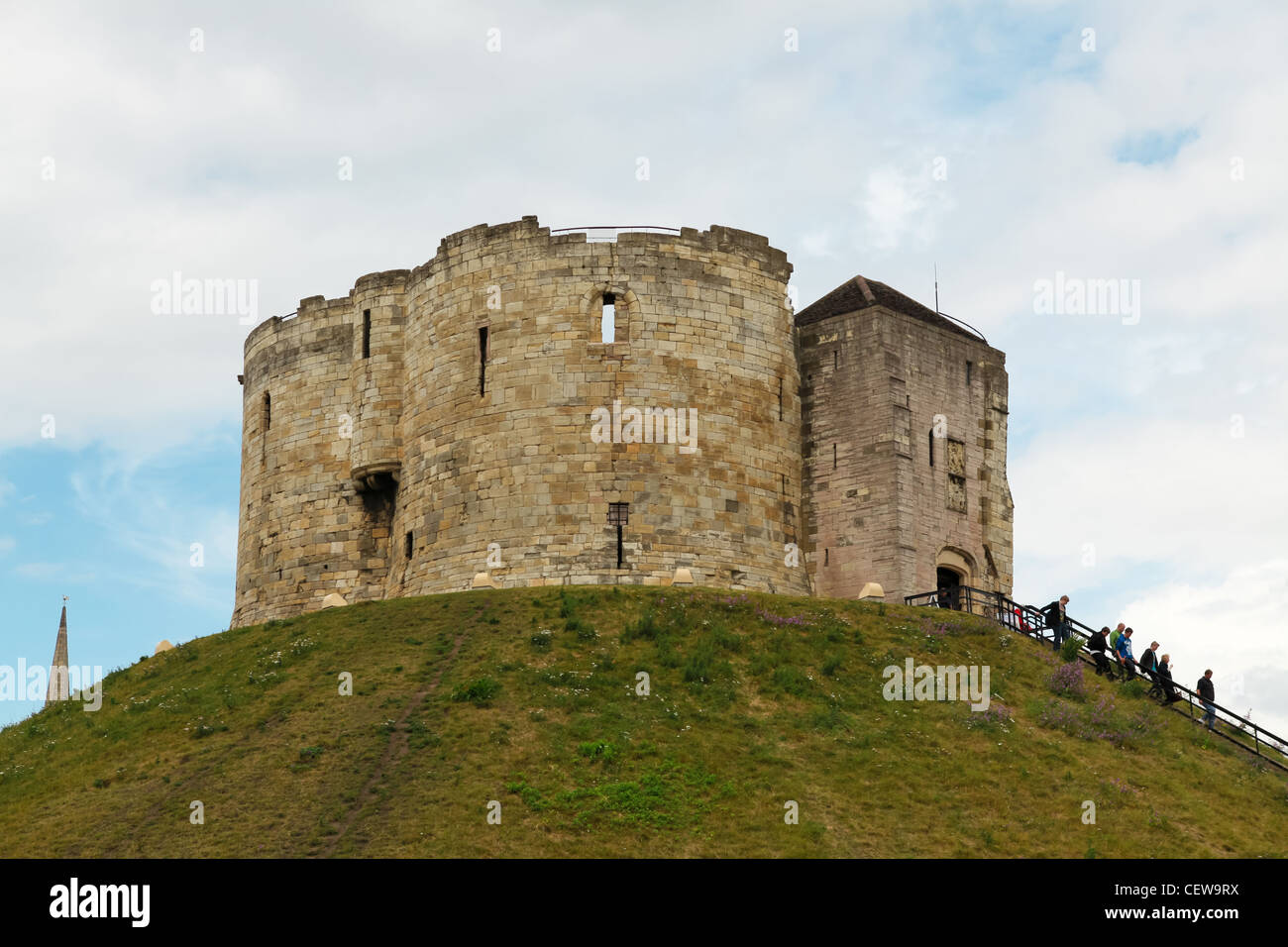 La Torre di Clifford, il mastio del Castello di York e York, Inghilterra Foto Stock