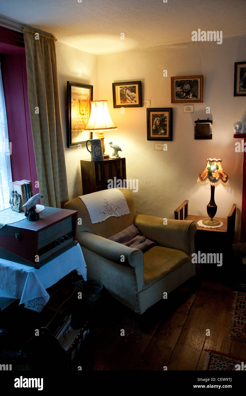 Il Dylan Thomas Boathouse, Laugharne Wales UK Foto Stock