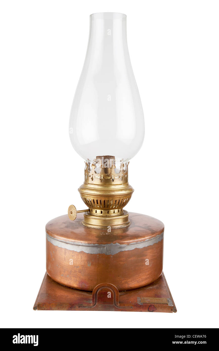 Antiquariato lampada a kerosene Foto Stock